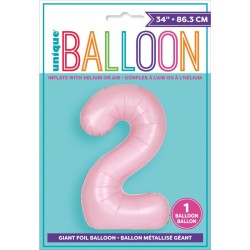 Ballon Gant Rose Mat - Chiffre 2. n1