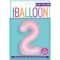 Ballon Géant Rose Mat - Chiffre 2 images:#1
