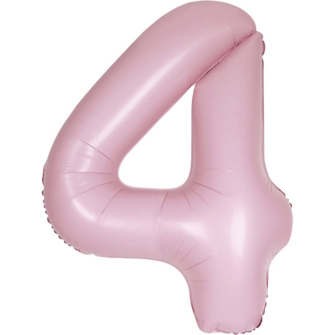 Ballon Gant Rose Mat - Chiffre 4 