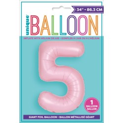Ballon Gant Rose Mat - Chiffre 5. n1