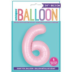 Ballon Gant Rose Mat - Chiffre 6. n1