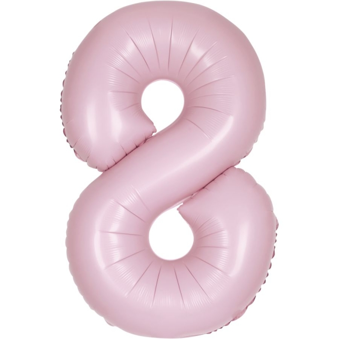 Ballon Géant Rose Mat - Chiffre 8 