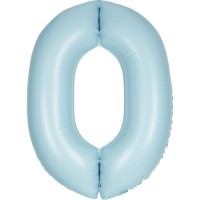 Ballon Géant Bleu Mat - Chiffre 0