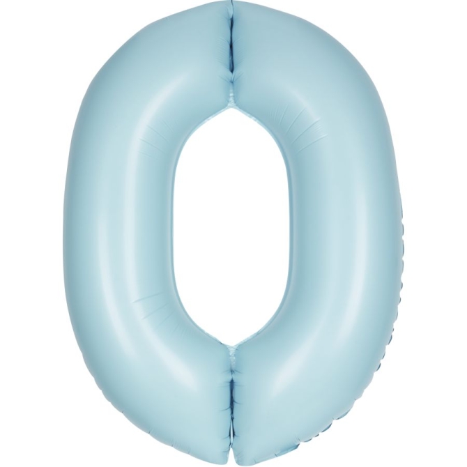 Ballon Géant Bleu Mat - Chiffre 0 