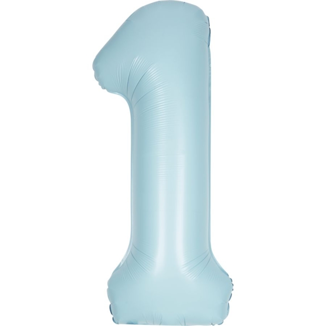 Ballon Géant Bleu Mat - Chiffre 1 