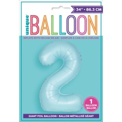 Ballon Gant Bleu Mat - Chiffre 2. n1