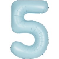 Ballon Géant Bleu Mat - Chiffre 5