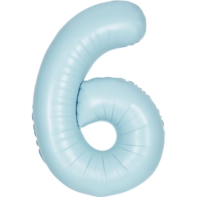 Ballon Gant Bleu Mat - Chiffre 6 