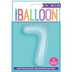 Ballon Gant Bleu Mat - Chiffre 7. n1