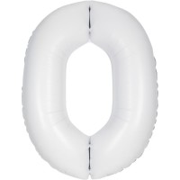 Ballon Gant Blanc Mat - Chiffre 0