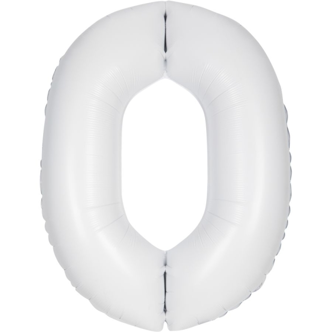 Ballon Gant Blanc Mat - Chiffre 0 