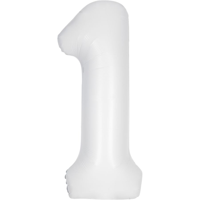 Ballon Gant Blanc Mat - Chiffre 1 