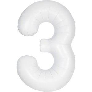 Ballon Géant Blanc Mat - Chiffre 3
