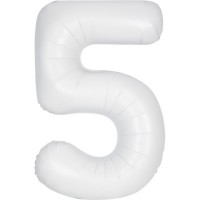 Ballon Géant Blanc Mat - Chiffre 5