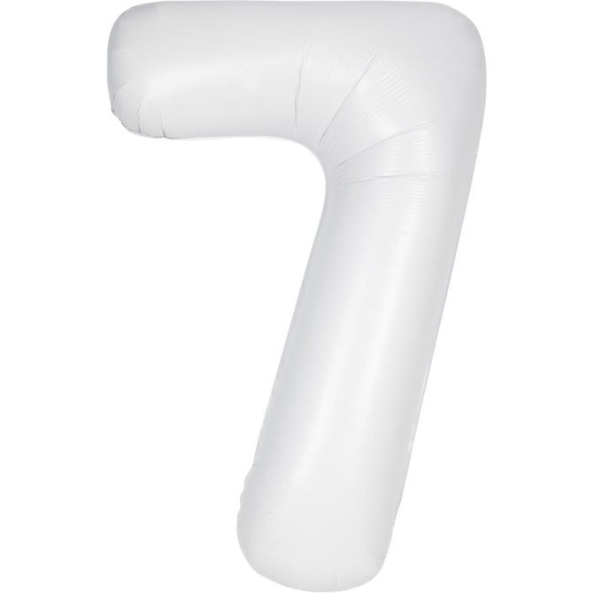 Ballon Géant Blanc Mat - Chiffre 7 