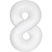 Ballon Géant Blanc Mat - Chiffre 8