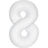 Ballon Gant Blanc Mat - Chiffre 8