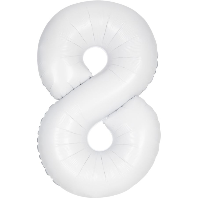 Ballon Gant Blanc Mat - Chiffre 8 