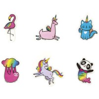 6 Dcorations pour Crayons Licorne