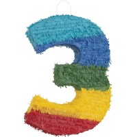 Pinata Chiffre 3 - Multicolore