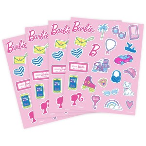4 Planches de stickers Barbie