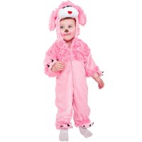 Déguisement Chien Rose velours