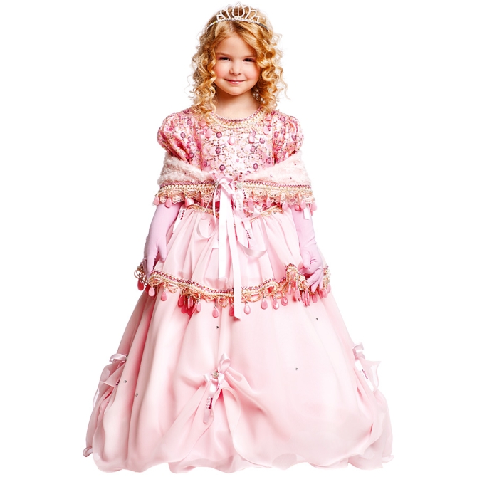 Déguisement Princesse Prestige Rose Luxe 