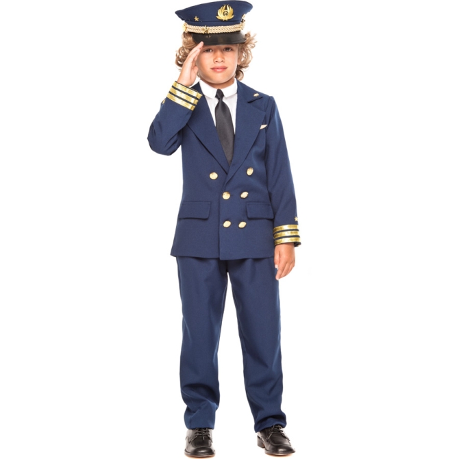 Dguisement Pilote de l Air Luxe Taille 5-6 ans 