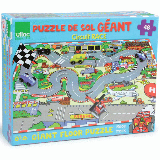 Puzzle de sol Gant Course de voiture 