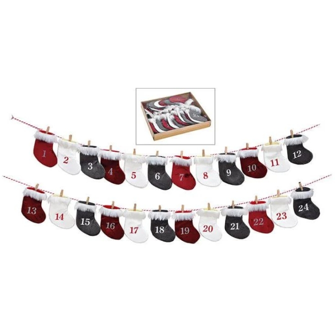 Calendrier de l Avent - Chaussettes de Noël 