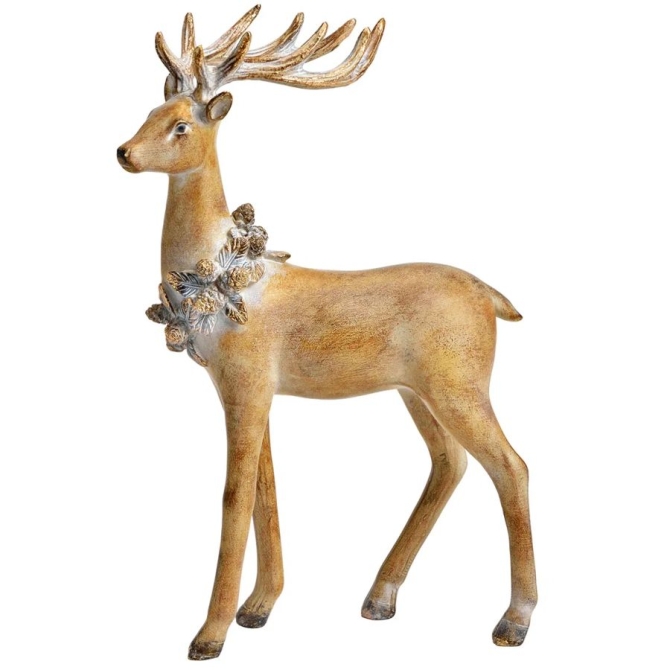 Cerf avec Couronne en Polyurthane  Couleur Naturelle 
