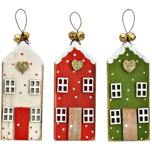 Suspension de Noël – Maison en Bois