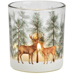 Photophore  Nol Dcor Cerf en Verre. n1