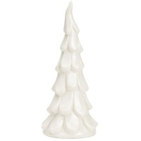 Dcoration de Nol  Sapin en Cramique Blanc  24 cm