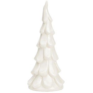 Dcoration de Nol  Sapin en Cramique Blanc  24 cm