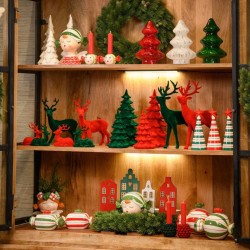 Dcoration de Nol  Sapin en Cramique Blanc  24 cm. n1