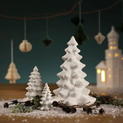 Dcoration de Nol  Sapin Blanc en Porcelaine  11 cm. n1