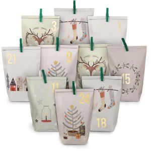 Calendrier de l'Avent Motifs de Noël - En Papier