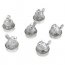 6 Bougies Chauffe-plats Oiseau Argent