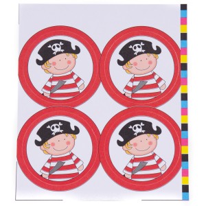 12 Dcors Jack le Pirate pour Boule 5 cm