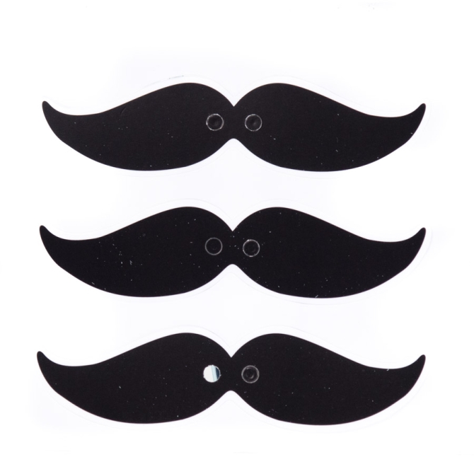 12 Etiquettes Moustache 