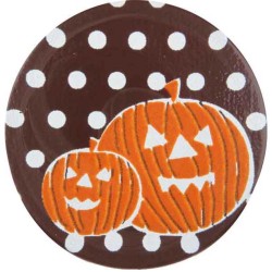4 Plaquettes rondes Halloween en chocolat. n1
