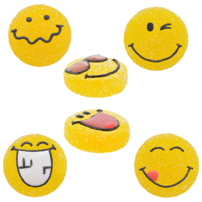 3 Emojis (3 cm) - Sucre glifi 
