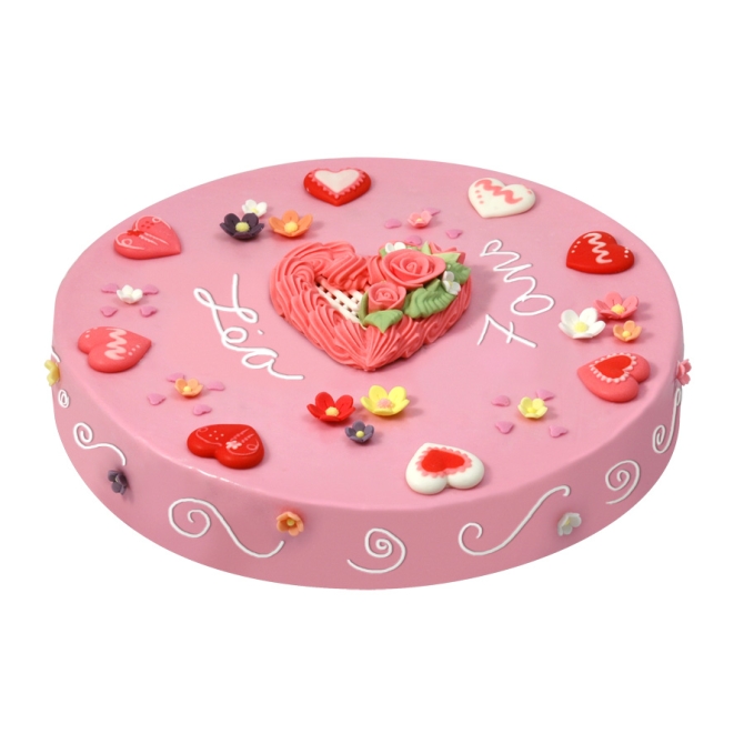 Gteau Coeur  28 cm,  12 / 14 parts 