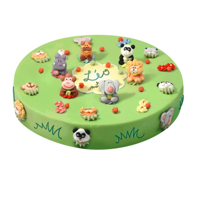 G�teau Jungle � 28 cm,  12 / 14 parts 