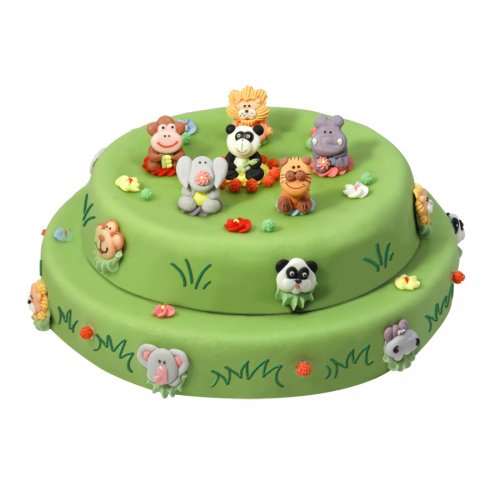 Gateau Jungle Double 24 Parts Pour L Anniversaire De Votre Enfant Annikids