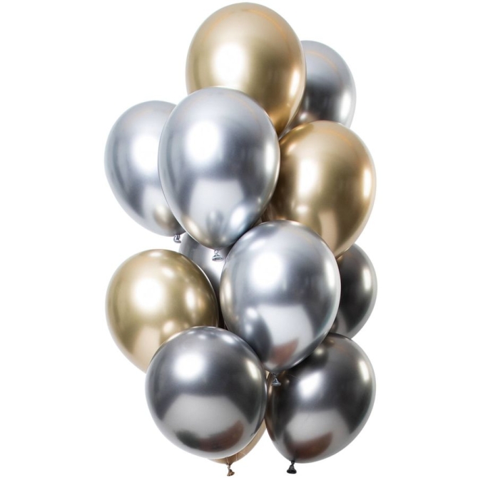 Bouquet 12 Ballons Mtallique Onyx 