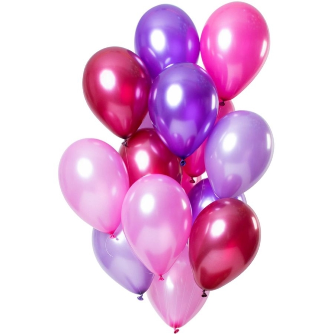 Bouquet 15 Ballons Pink Métallique 