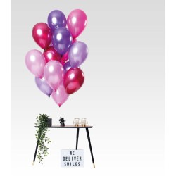 Bouquet 15 Ballons Pink Mtallique. n1