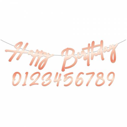 Bannire Lettres Rose Gold - Personnalisable 